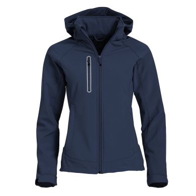 Clique Softshelljacke Milford 3-Lagen - Moderner Look, Innenfleece - navyblau Damen